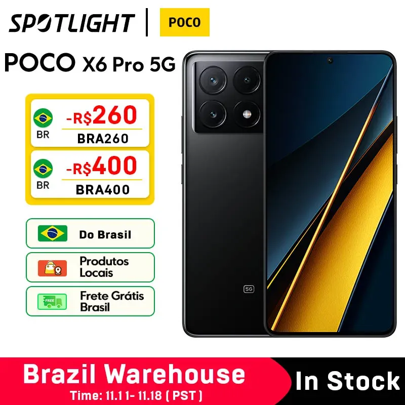 [Br] Smartphone Poco X6 Pro 8gb/256gb Verso Global